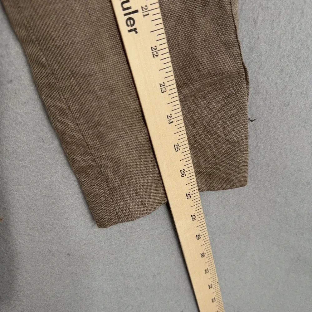 Banana Republic Blazer Mens 40L Brown Linen Tailored Fit Professional Career